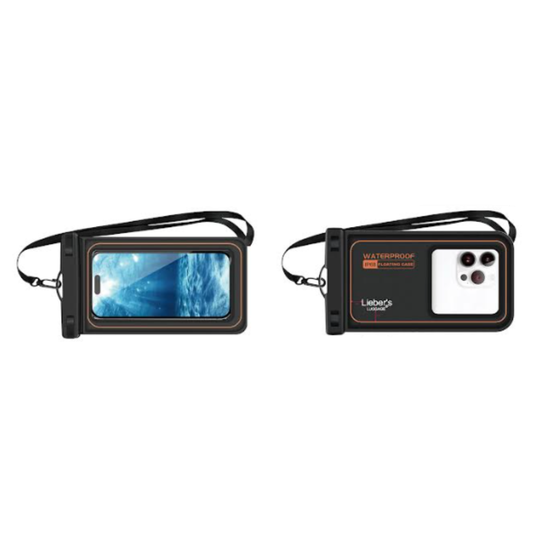 Lieber's Luggage® Lab Floating Waterproof Phone Crossbody Bag Black