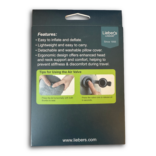 Lieber's Luggage® Inflatable Travel Neck Pillow