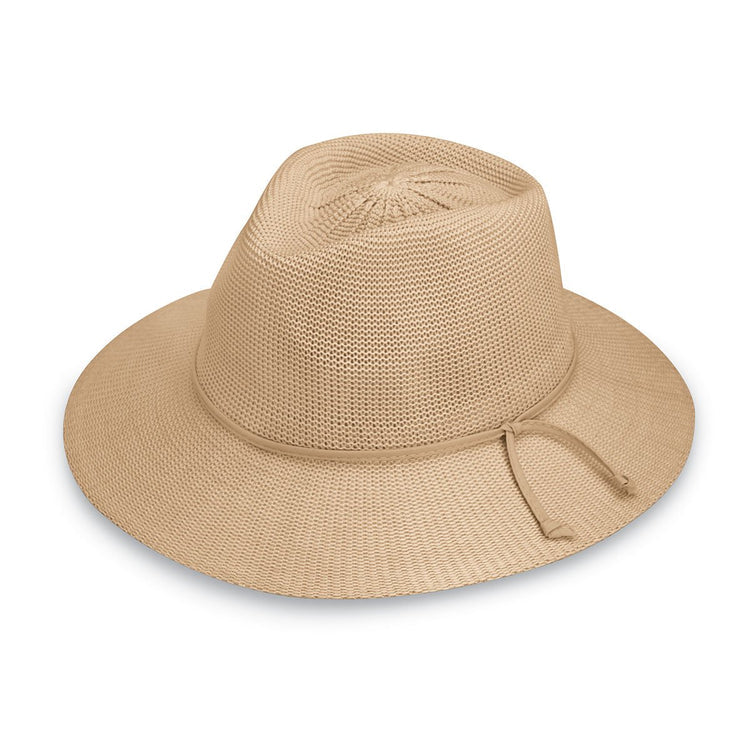 Wallaroo Packable Hat - Victoria Fedora UPF 50+ Tan Medium