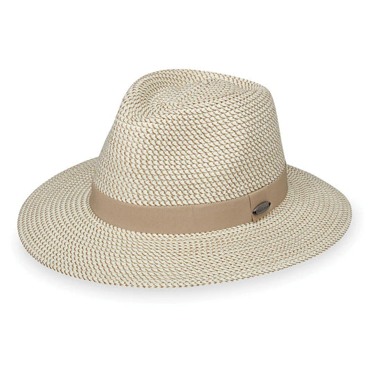 Wallaroo Packable Hat- Charlie UPF 50+ Ivory Taupe Medium