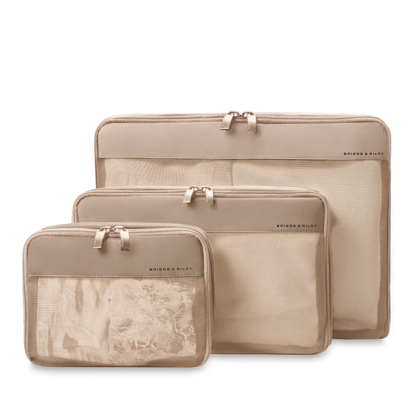 Briggs & Riley Expandable Packing Cube Set for Check-In Luggage- X112 Tan