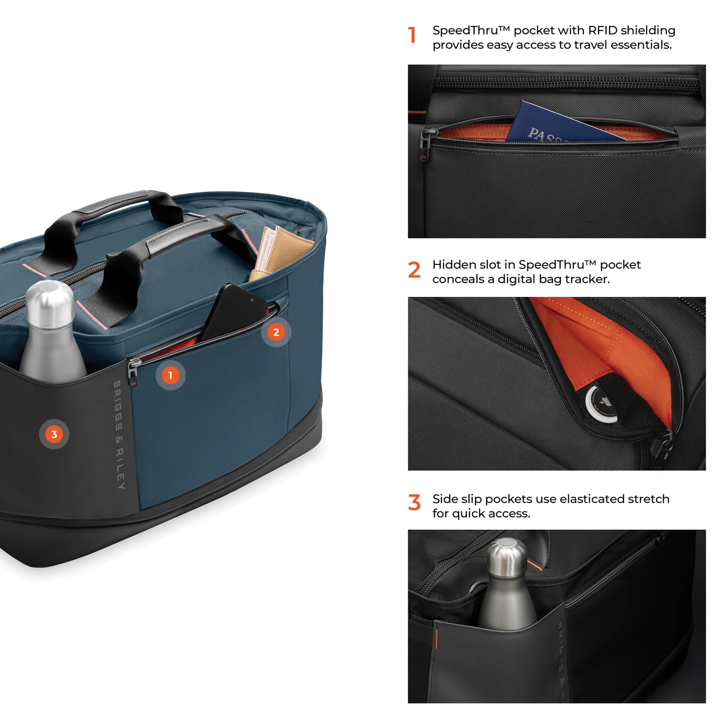 *NEW* Briggs & Riley ZDX Expandable Overnighter Bag with RFID & trolley sleeve passthrough (Free Monogram)