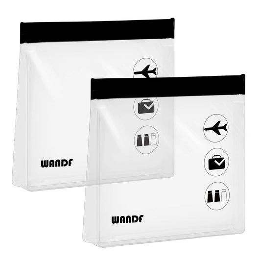 WANDF Clear TSA Approved 3-1-1 Travel Toiletry Bag - 1 Bag Black