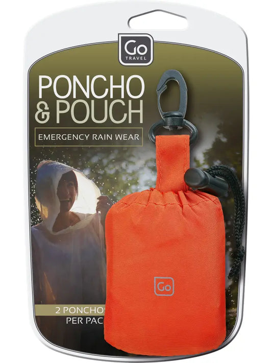 Go Travel Emergency Rain Poncho with Carrying Pouch Poncho