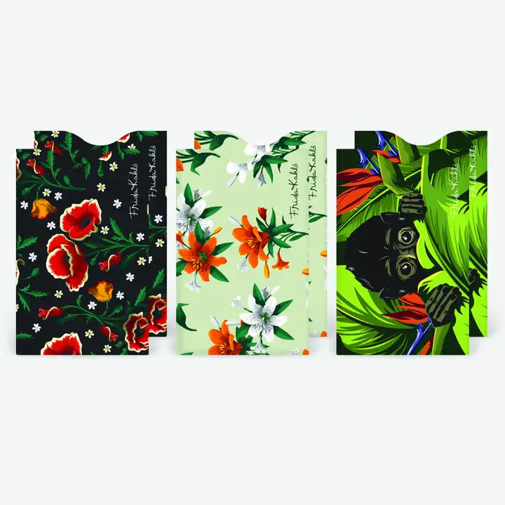 Monarque RFID Protection Card Sleeves - 6 Pack Frida Kahlo