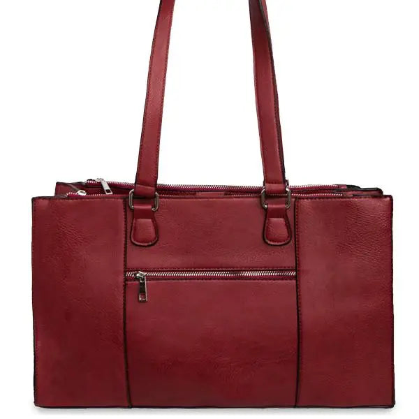 K. Carroll Vegan Leather RFID Madeline Tote Red