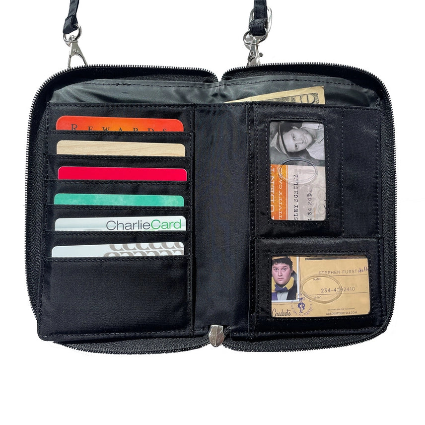 *NEW* Big Skinny RFID Blocking Cambridge Crossbody Phone Wallet Hands-Free