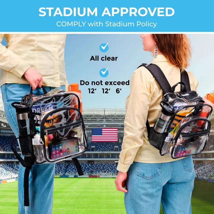 SHYLERO Stadium Backpack- 11.8 x 11 x 6 inches