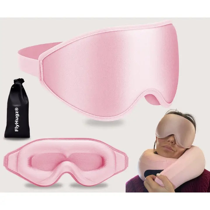 FlyHugz® Premium Sleep Mask Princess Pink