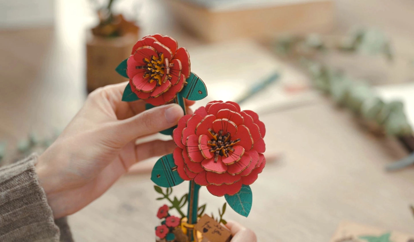 3D Wooden Flower Puzzle