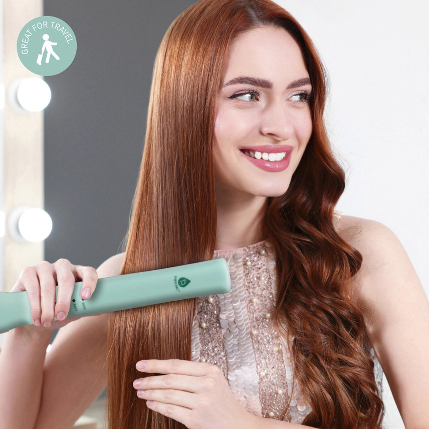 Pursonic Travel USB Rechargeable Cordless Hair Straightener Teal