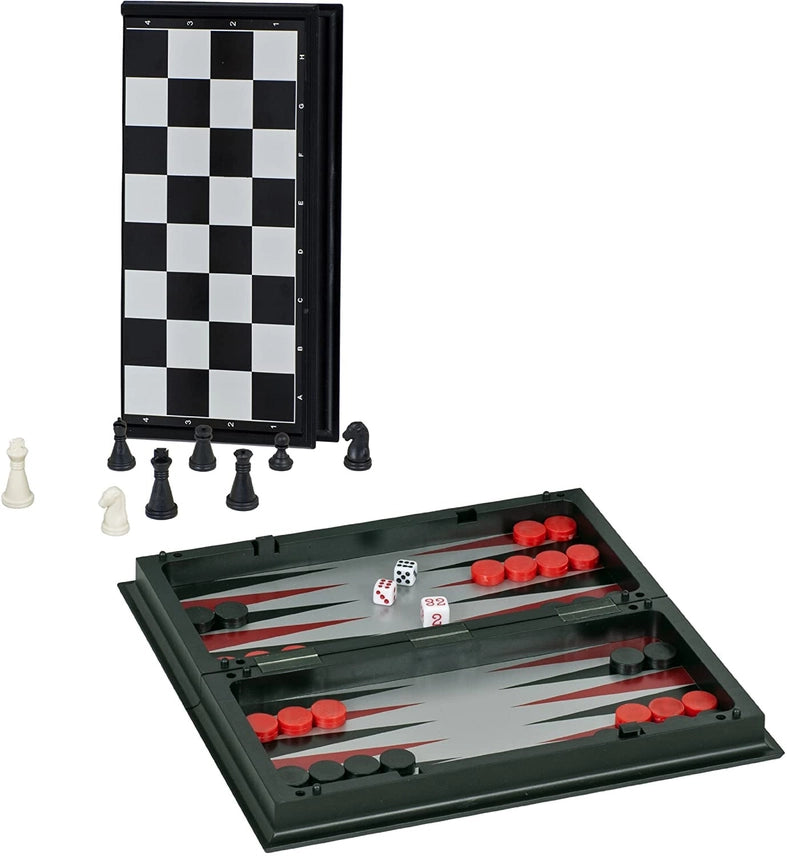 WE Games - Magnetic 3-in-1 Combination Game Travel Set - 8 Inches