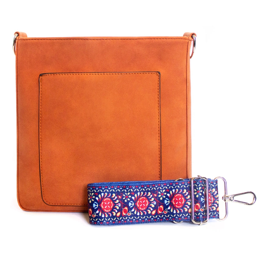 K. Carroll RFID May Vegan Suede Crossbody Orange