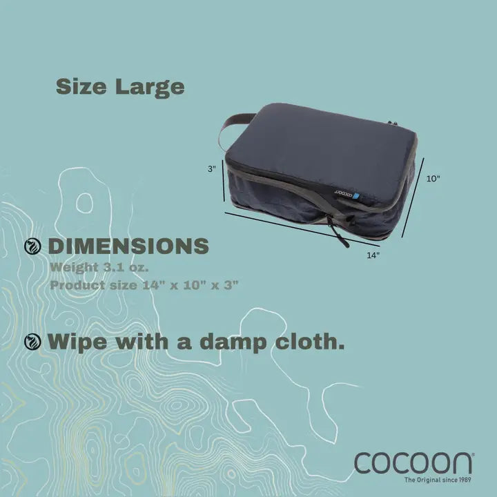 Cocoon- Squeezer Compression Packing Cube Ecomade- Size Large- Galaxy Blue