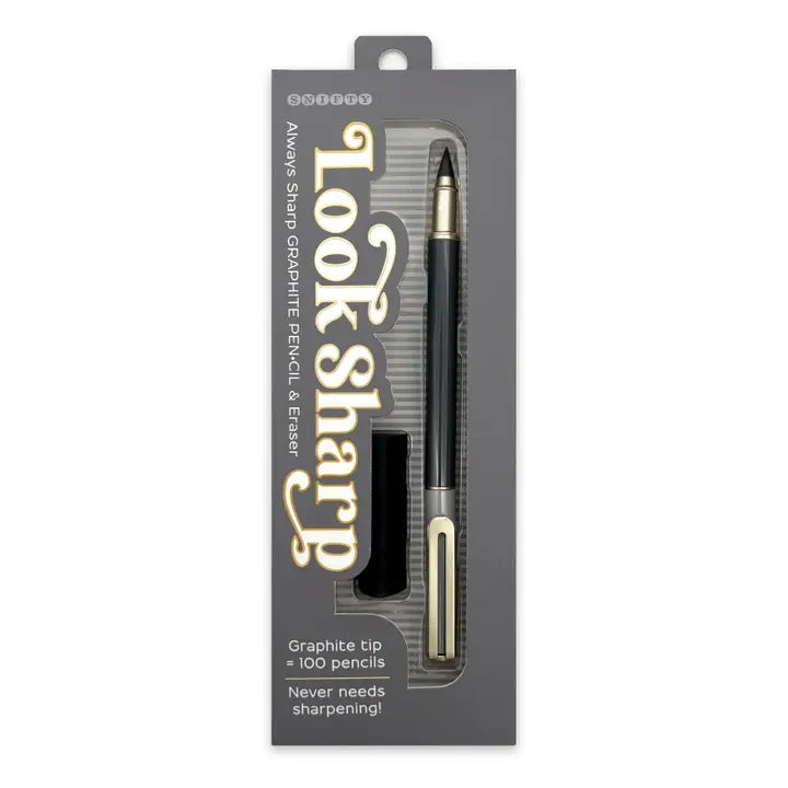 SNIFTY Look Sharp Graphite Pencil & Eraser- Never Needs Sharpening! $10 Gray