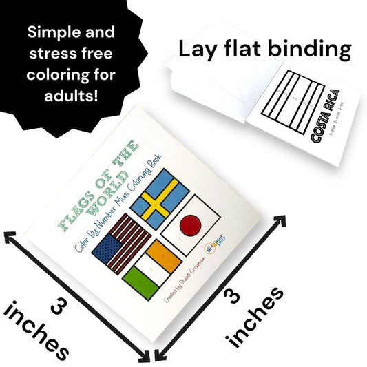 Flags of the World Color By Number Mini Coloring Book