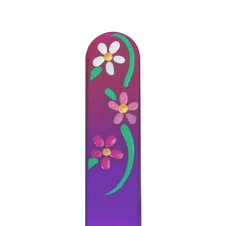 Czech Crystal Nail File - Size Small- Hand Painted Collection