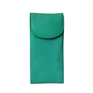 ili New York - Leather Double Eyeglass Case- 6470 Aqua