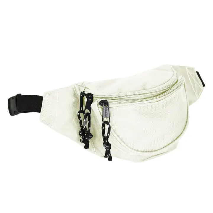 Dalix Fanny Pack with 3 Pockets Traveling Concealment Pouch Nude