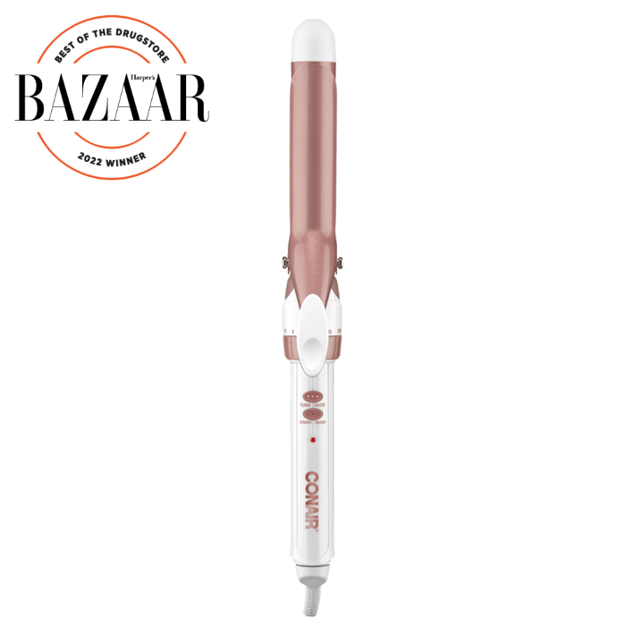 Conair® Double Ceramic 1-inch Dual Voltage Curling Iron White Rose Gold