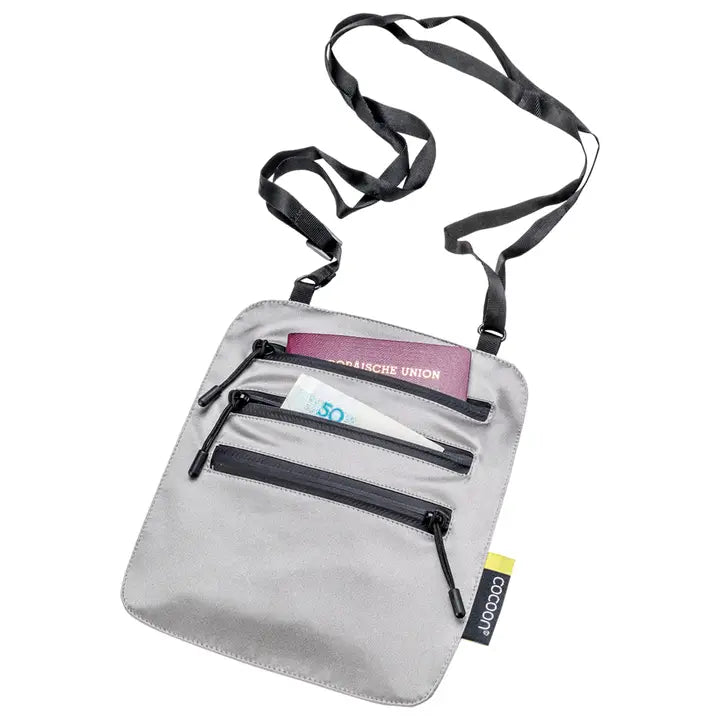 Cocoon- Secret Neck Wallet 100% Waterproof Silk RFID Sand Grey