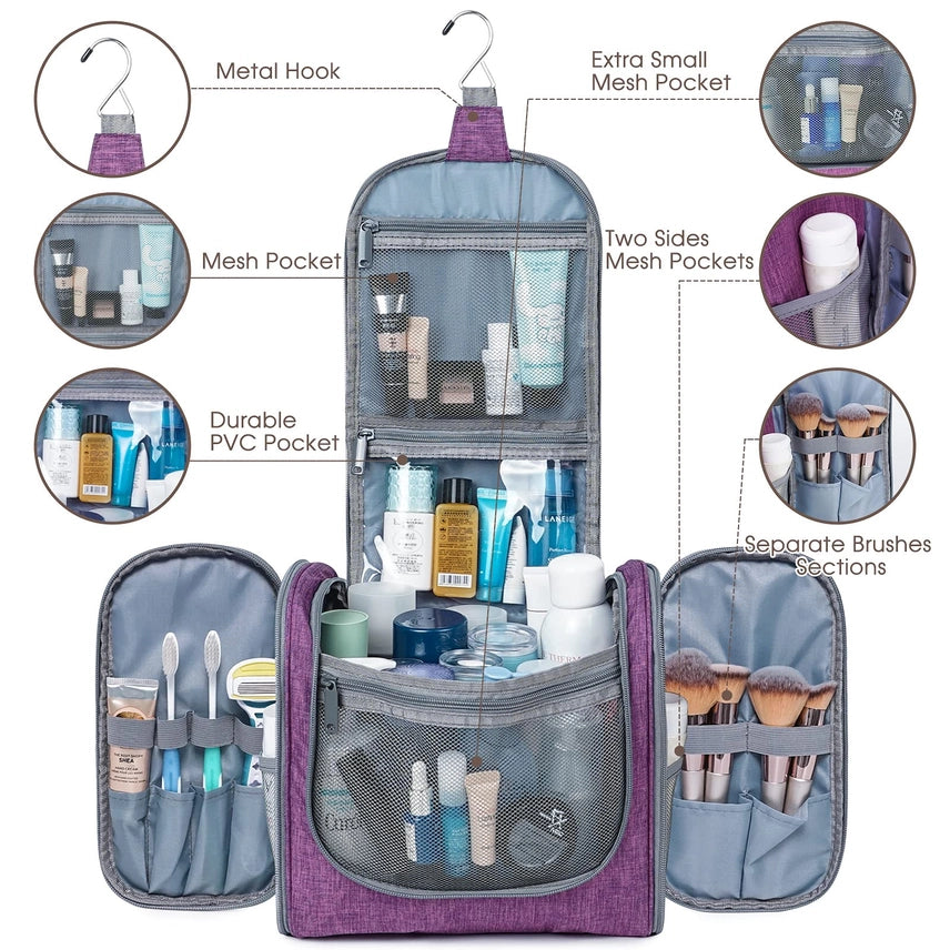 WANDF Large Hanging Toiletry Bag With Handle