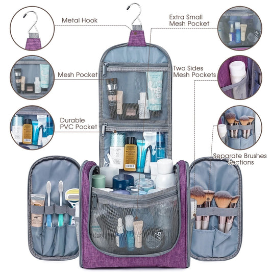WANDF Large Hanging Toiletry Bag With Handle