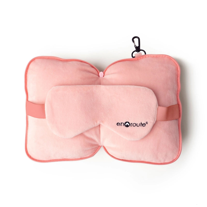 En Route Z Pod Travel Pillow Eye Mask Pink