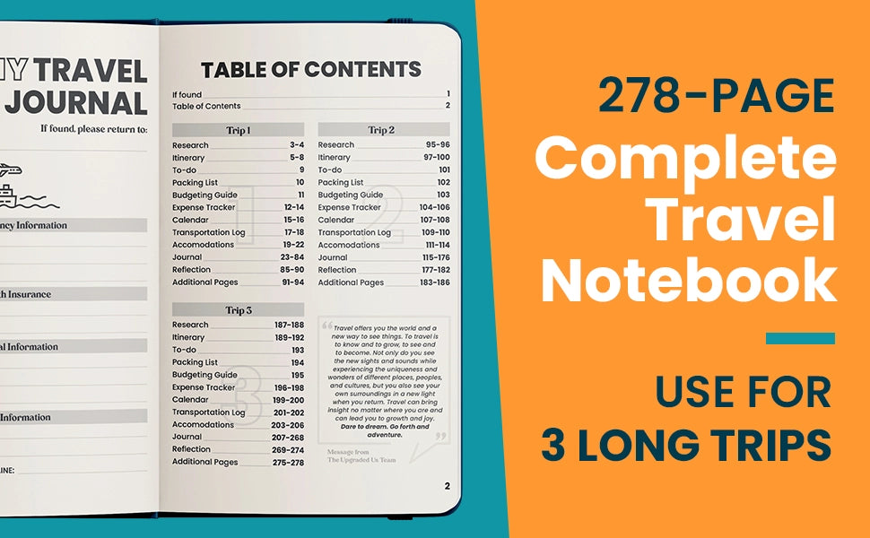 Upgraded Us Travel Journal Notebook and Planner