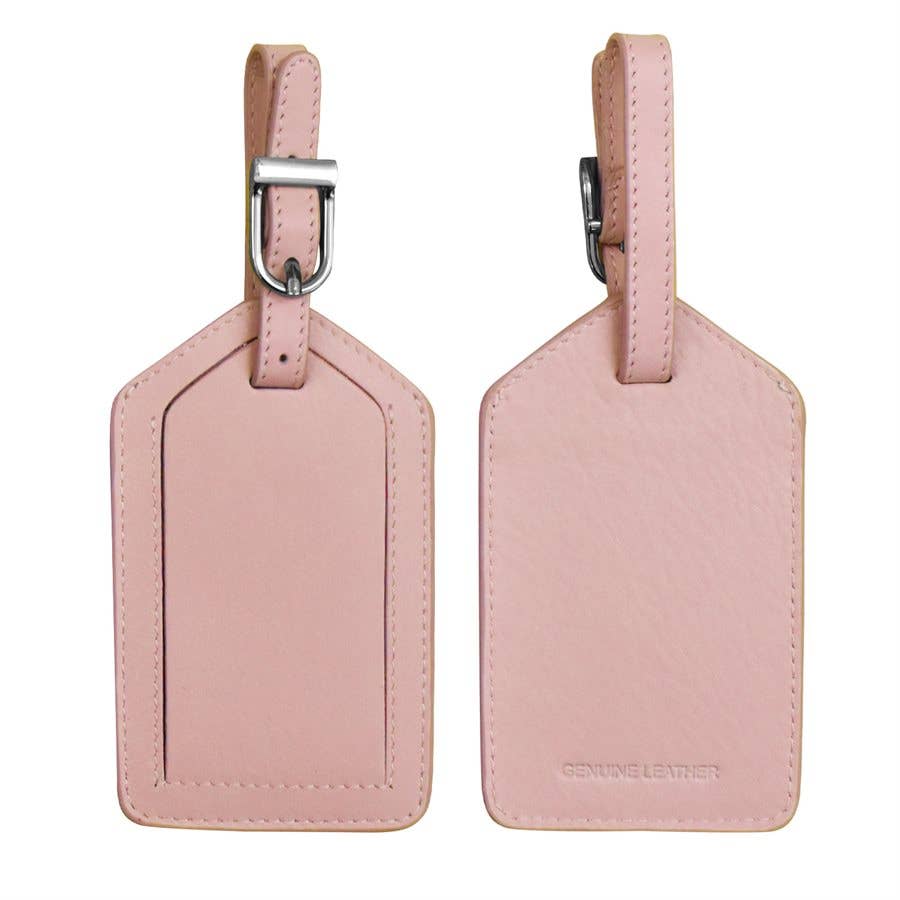ili New York - Leather Luggage Tag- 6422 Blush