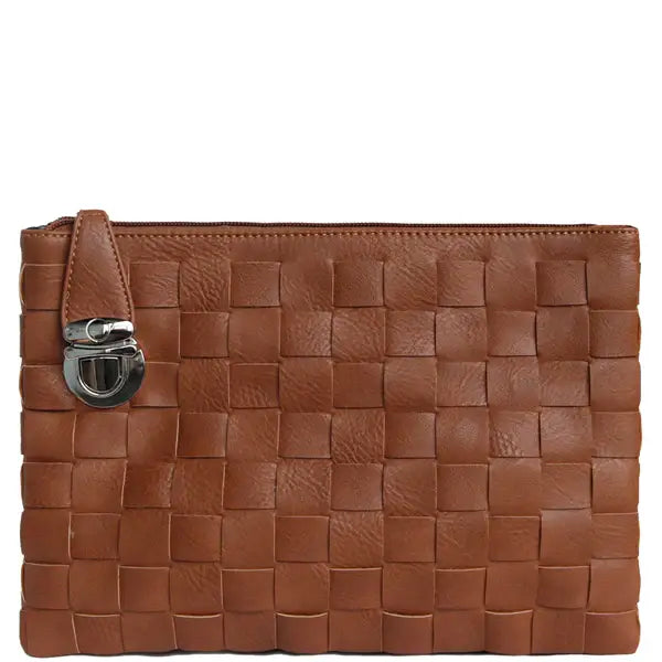 K. Carroll RFID Vegan Nancy Crossbody Clutch Camel