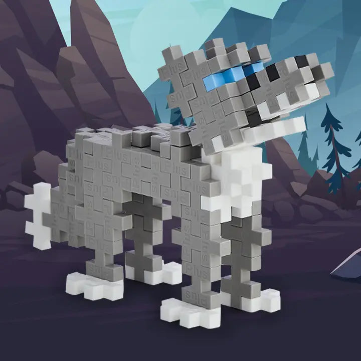 Plus Plus Mini Maker 3D Puzzles Gray Wolf