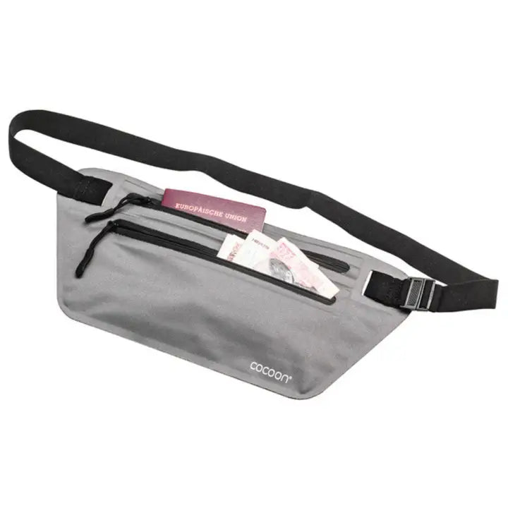 Cocoon- RFID Secret Money Belt Wallet Gray