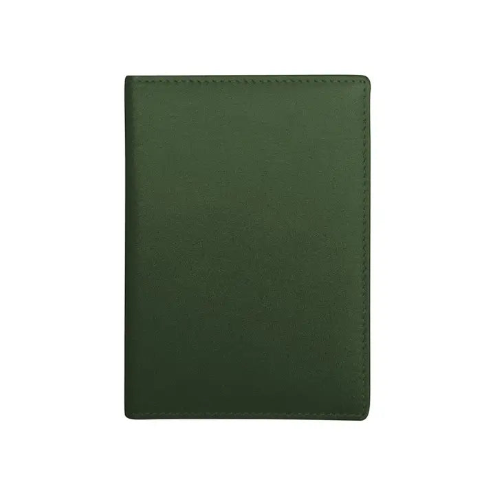 ili New York RFID Leather Passport Wallet- 6753 Hunter Green