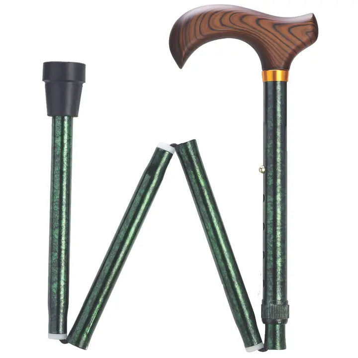Harvy Canes- Granite Series Folding Canes Green Granite