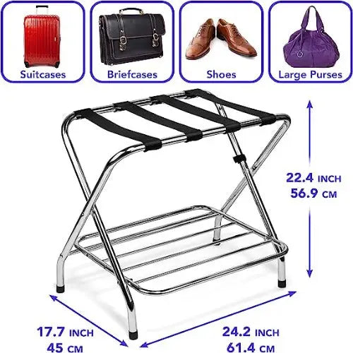 Ustech 2-Tier X-Shaped Luggage Rack - In-Store Pickup Only