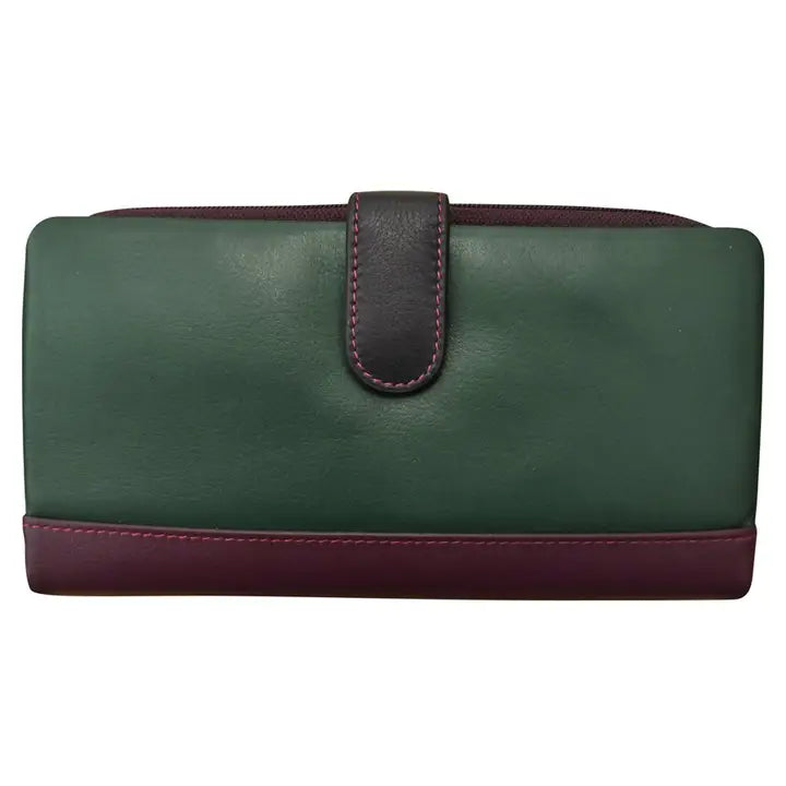 ili New York RFID Leather Smartphone Wallet- 7420 Forest Multi