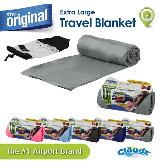 Cloudz- Bamboo Travel Blanket with Bag Charcoal
