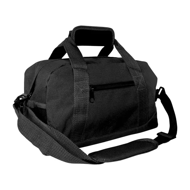 Dalix 14" Small Duffle Bag Two Toned Gym Travel Bag Black