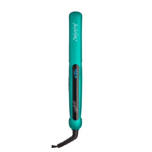 Glister Interstellar 1.25" Dual Voltage Flat Iron w/ Cosmic Tourmaline Biscay Green