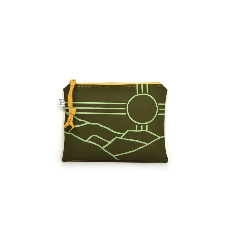 Rachel Elise Studio Cosmetic Pouch - Mountain + Desert - $32 Moss