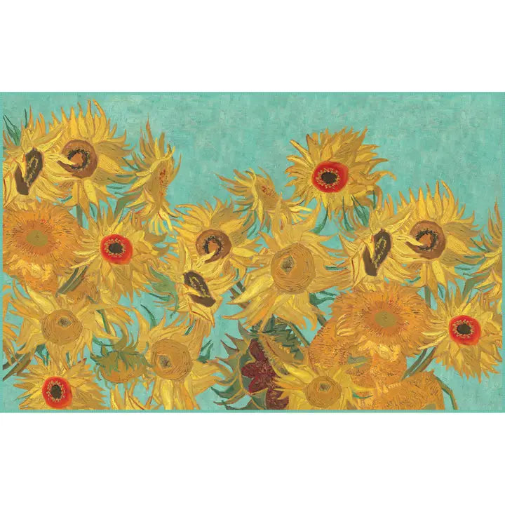 Raincaper Beach Towel with Carrying Pouch Van Gogh "Sunflower"