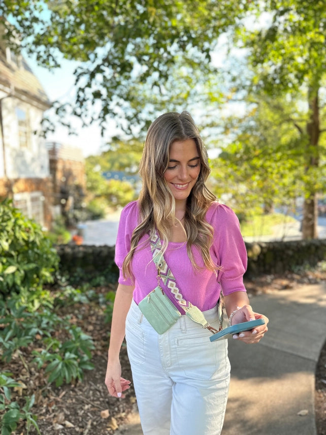 Save The Girls Clip & Go SmartPhone Crossbody Lanyard Strap With Zippered Pouch