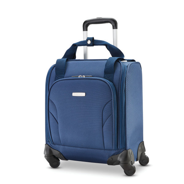 Samsonite Softside Underseat Spinner w/ USB Port and trolley sleeve passthrough Ocean