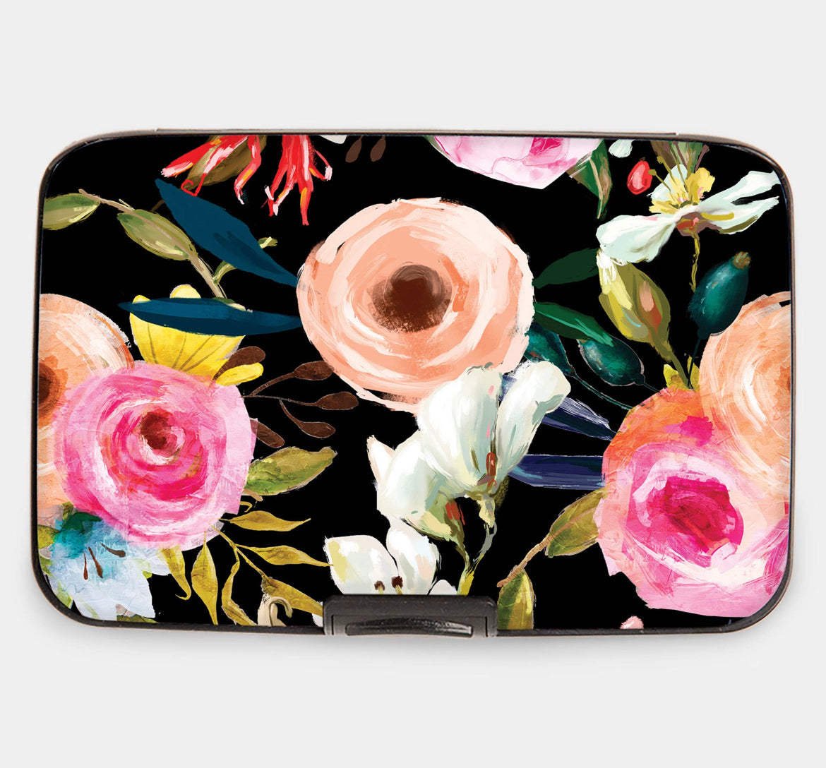 Monarque RFID Armored Wallet Floral Black