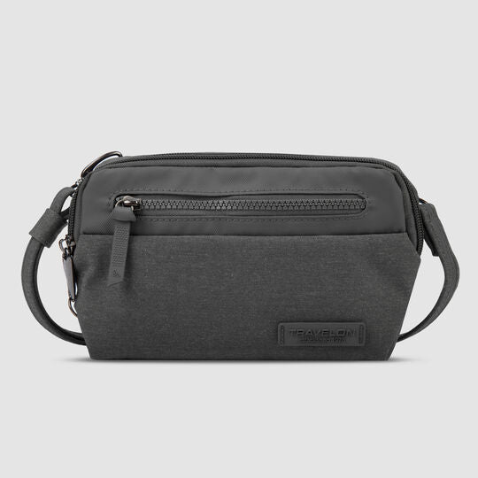 Travelon Anti-Theft RFID Metro Convertible Small Crossbody Grey Heather