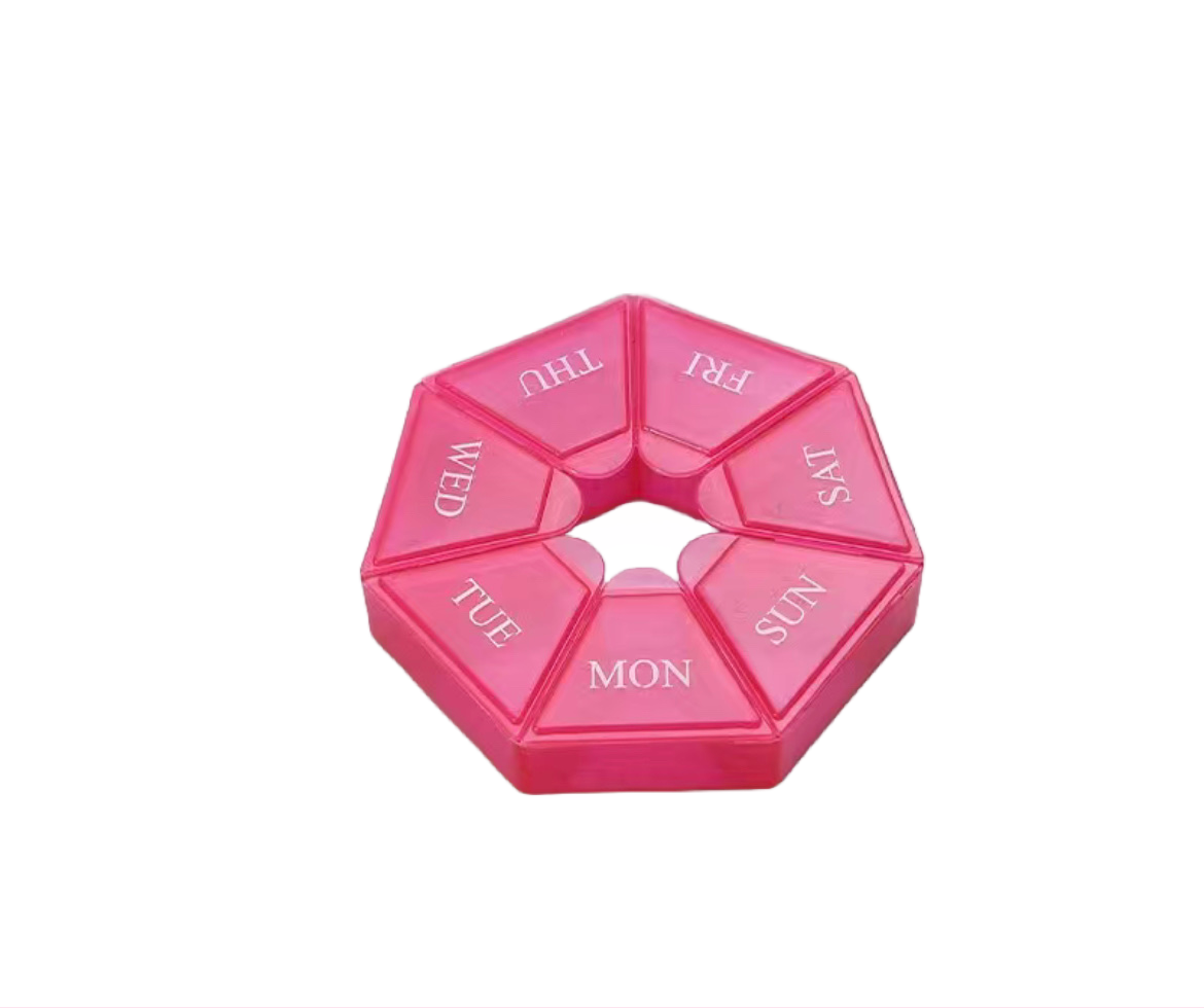 Weekly Pill Organizer - Assorted Colors Pink