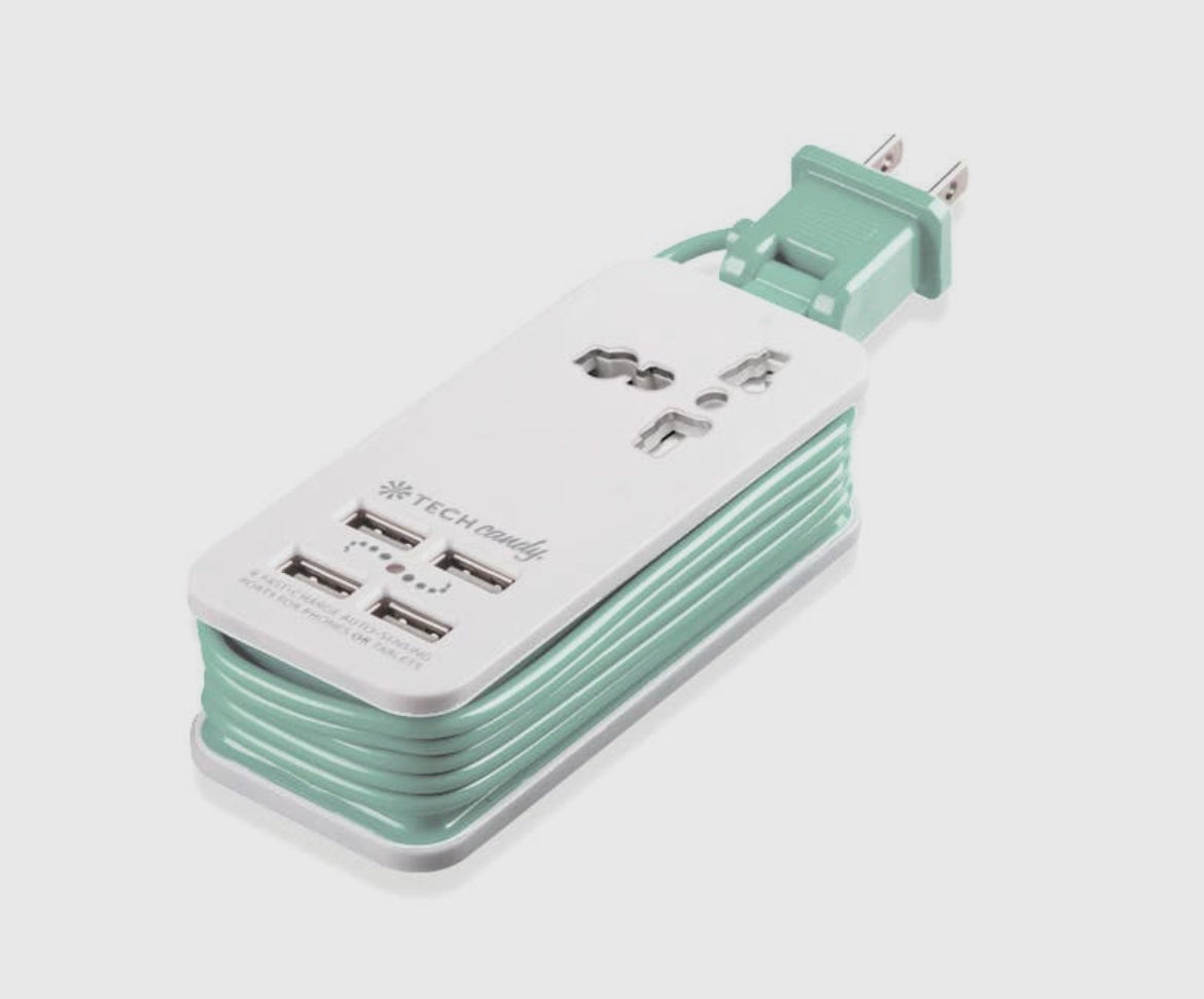 Tech Candy - Power Trip Outlet + Usb Travel Charging Station- $39.99 Mint