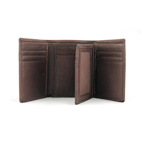 Osgoode Marley Leather RFID Extra Page Trifold Leather Wallet- 1228 Brandy
