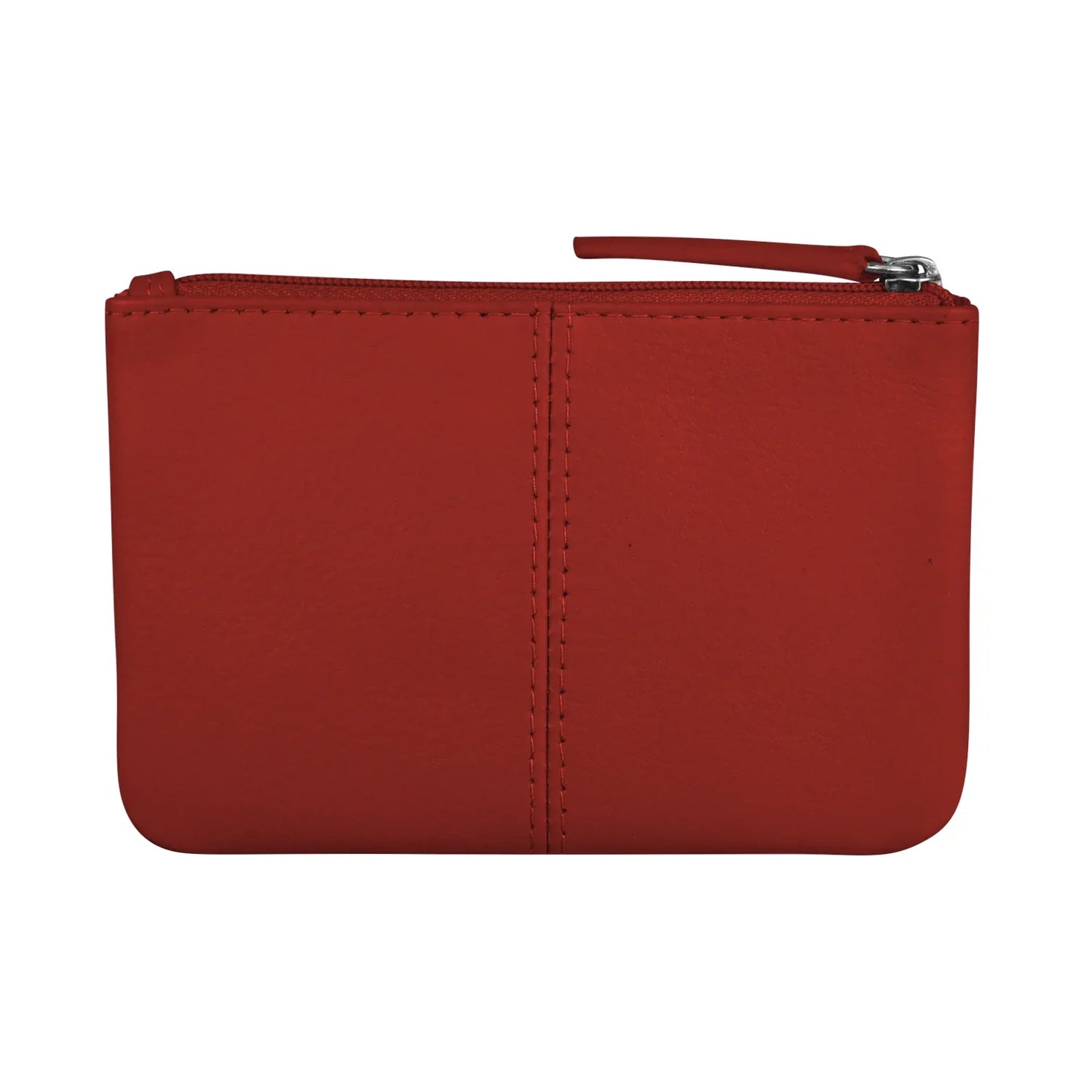 ili New York RFID Leather Coin Wallet with Key Ring - 6413 Red